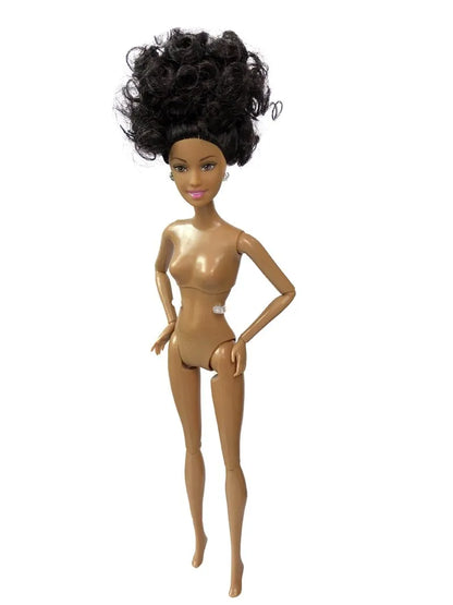Adollya 32cm 1/6 African Doll — 10-Joint Movable Black American BJD Doll with Makeup, Toy for Girls & Kids Gifts