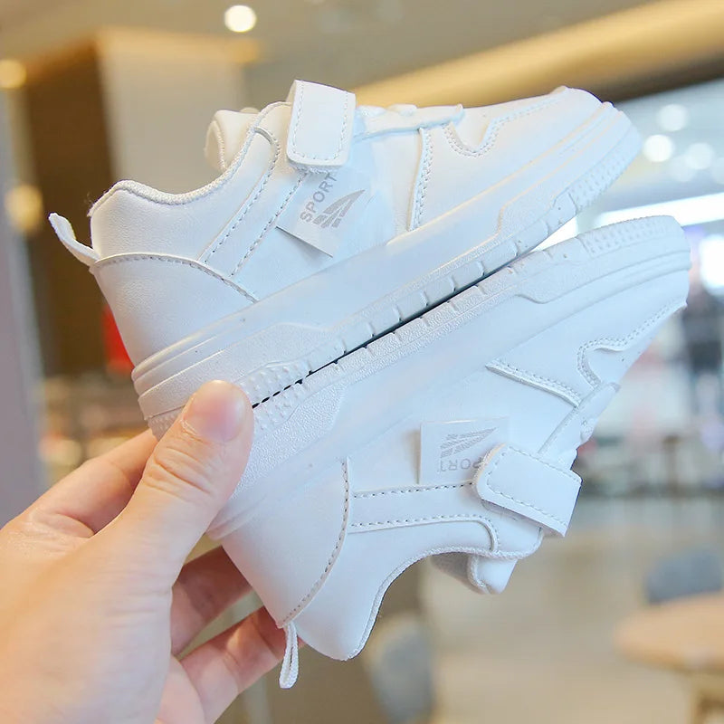 Baby & Kids Spring Autumn White Sneakers — Soft Sole Anti-Slip Casual Sport Shoes for Toddlers