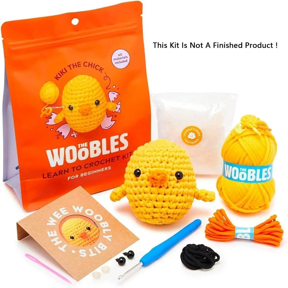 Multifunction Crochet Stuffed Animal Kit – DIY Handmade Yarn Set for Beginners, Includes Crochet Hooks, Non-Finished Product