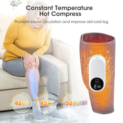 360° Air Pressure Leg Massager - Household Presotherapy Machine with Hot Compress for Relaxing Leg Muscles and Massage