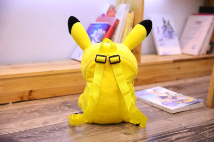 Pikachu Plush Backpack — Pokémon Peluche Stuffed Toy Schoolbag, Cute Cartoon Gift for Kids