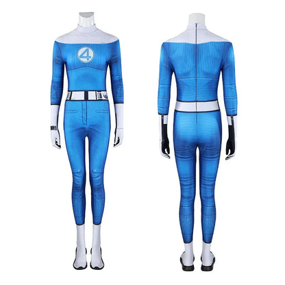 Fantastic Four Thing & Reed Richards Cosplay Costume – Blue Invisible Man Jumpsuit for Halloween & Superhero Events