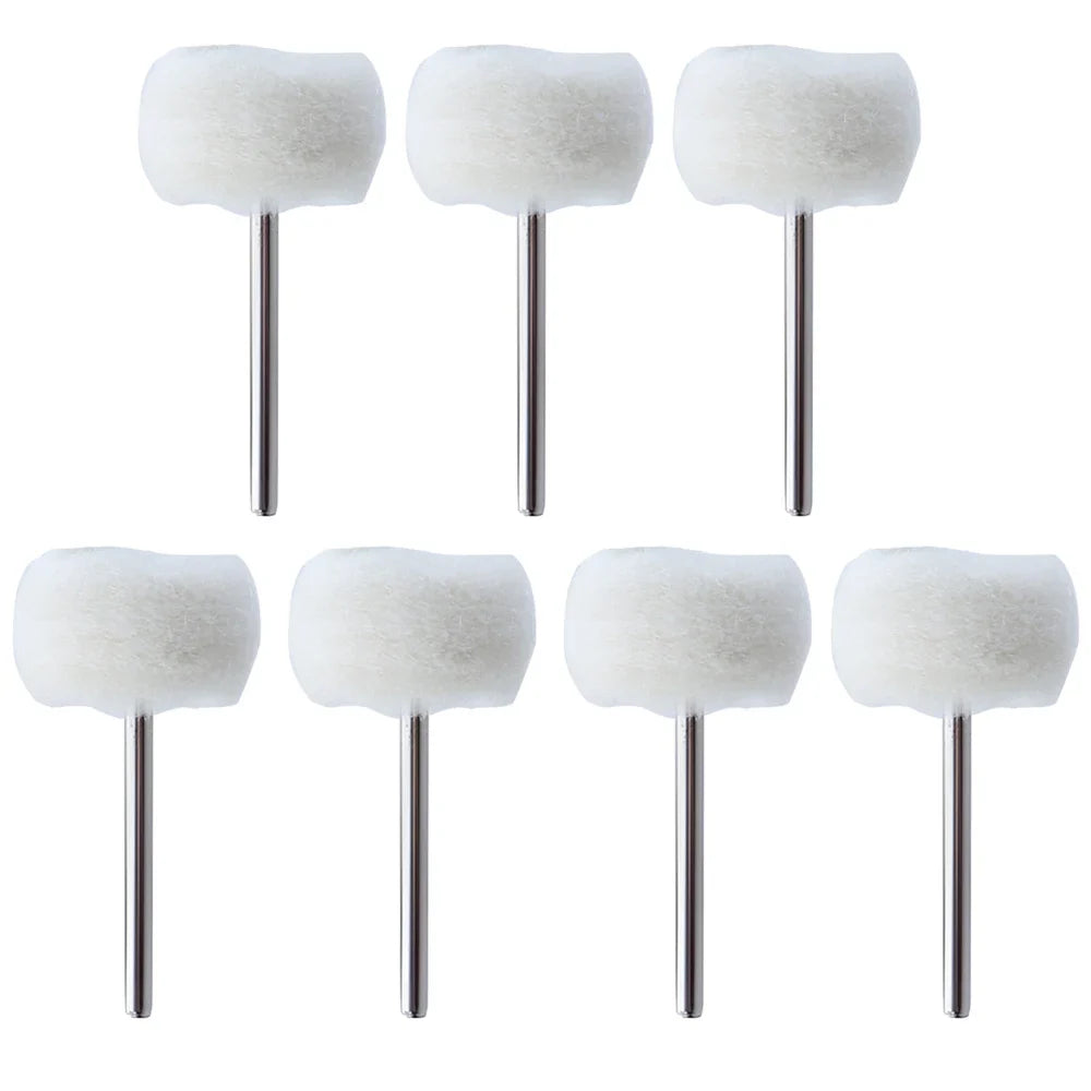 1-10pcs Mini 3mm Felt Polishing Brush – Sanding & Grinding Heads for Dremel Rotary Tool Jade Buffing