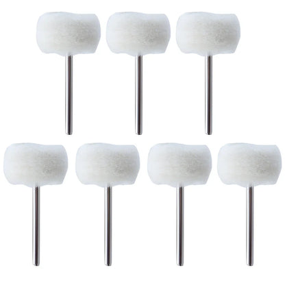 1-10pcs Mini 3mm Felt Polishing Brush – Sanding & Grinding Heads for Dremel Rotary Tool Jade Buffing