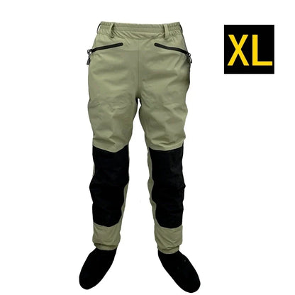 3 Layer Breathable Waterproof Fly Fishing Waist Waders – Stockingfoot High Pant Waders for Duck Hunting & Wading
