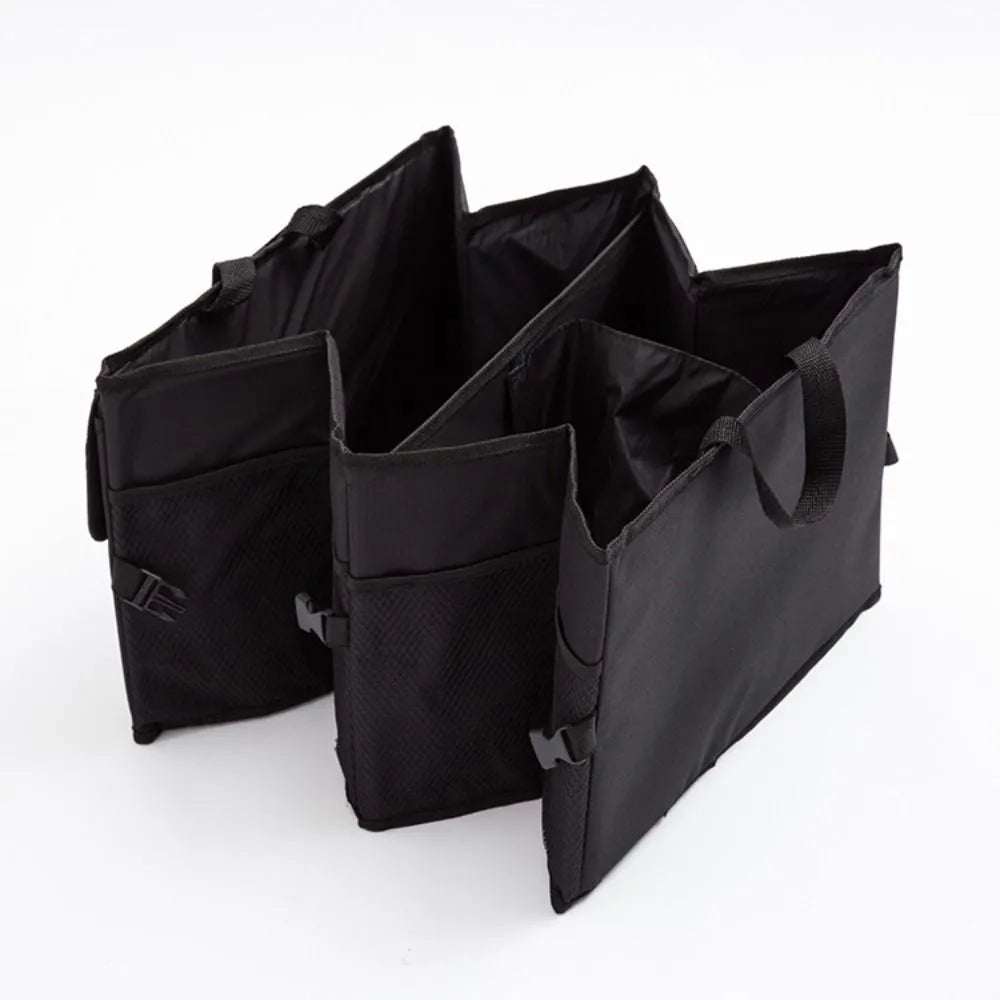 Universal Folding Car Trunk Organizer - Multifunctional Storage Container Bag for Tools, Food, and Accessories, Compact and Durable Trunk Box for All Cars