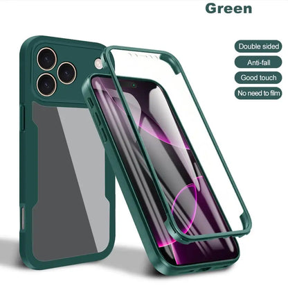 Clear 360° Full Wrap iPhone Case - Camera Lens & Screen Protection Cover for iPhone 17 Air, 17e, 16e, 16, 15, 14, 13, 12, 11, X, XR & 8/7 Plus