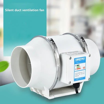 4-Inch 220V Silent Inline Exhaust Fan – Home Bathroom & Kitchen Duct Ventilator