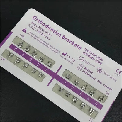 10 Packs Dental Orthodontic Metal Braces – Mini Roth/MBT/Edgewise 022 Slot Brackets for Dentist Treatment