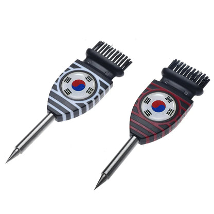 Golf Grooving Sharpening Tool – Alloy Wedge Cleaner with Brush for Golf Groove Maintenance