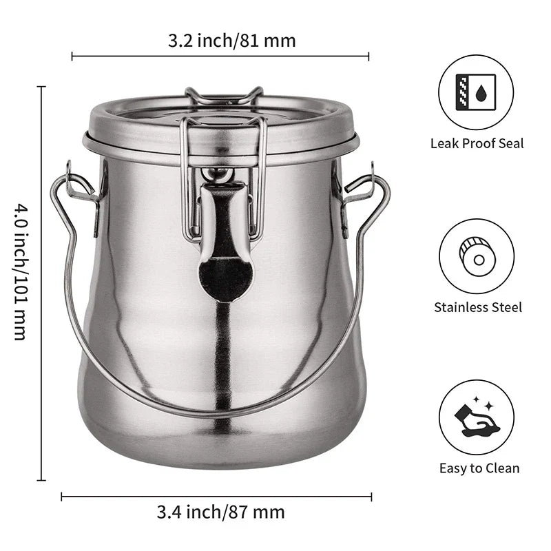 Stainless Steel Paint Brush Cleaner & Holder – Airtight Medium Brush Washer with Removable Filter for Artists