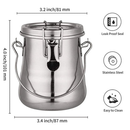Stainless Steel Paint Brush Cleaner & Holder – Airtight Medium Brush Washer with Removable Filter for Artists