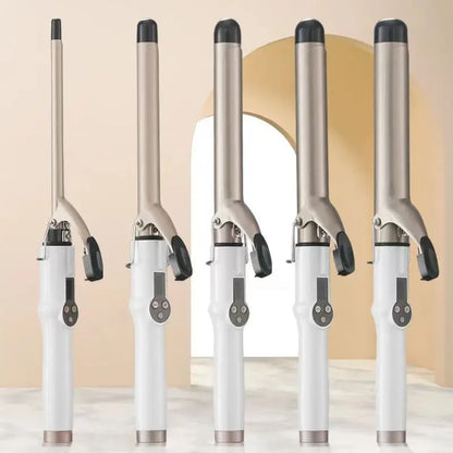 Professional Electric Hair Curler – 9-38mm Temperature Adjustable Curling Iron Wand with LCD Display