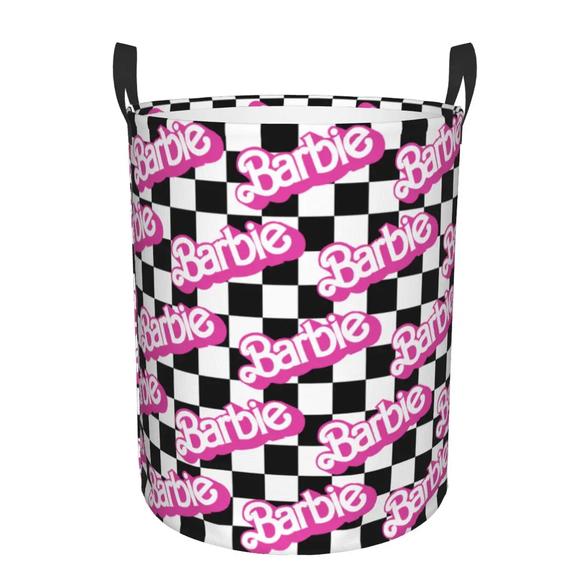 Custom Barbie Logo Laundry Basket – Collapsible Large Capacity Clothes Storage Bin, Disney Baby Hamper