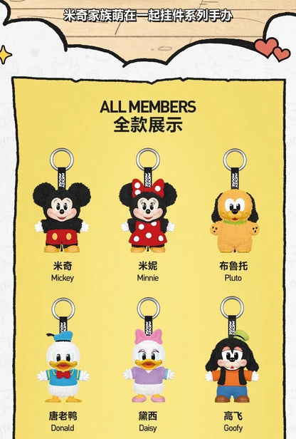 Genuine Pop Mickey Family Keychain Blind Box – Cute Vinyl Anime Figure Decoration Collectible Kid Gift Series