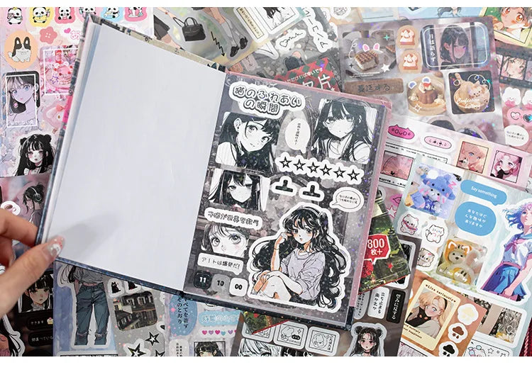 MINKYS 45 Sheets Retro Decorative Stickers – Laptop, Kpop, Toploader, Photocard Sticker Book, Kids Gift & School Stationery
