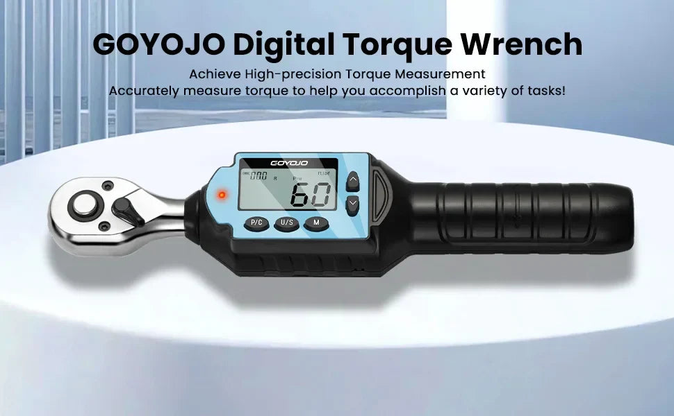 New Digital Preset Torque Wrench | 1/2", 3/8", 1/4" Bidirectional Ratchet for Professional Bicycle Repair