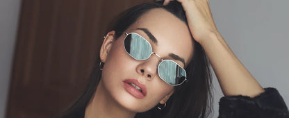 ZENOTTIC Retro Small Polygon Polarized Sunglasses — Metal UV400 Anti-Glare Shades for Men & Women, Driving & Outdoor Eyewear