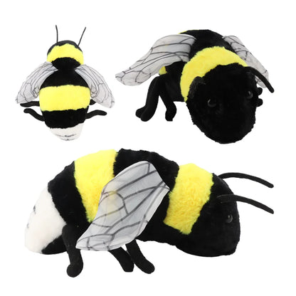 Lifelike Bee Plush Toy – Soft Stuffed Honeybee for Kids, Insect Lovers & Home Decoration (2 Sizes)