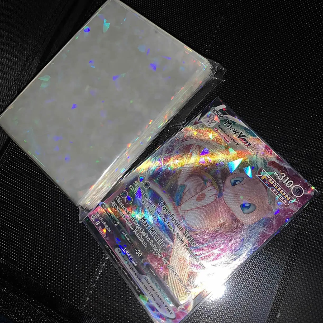 66x91mm Holographic Soft Trading Card Sleeves — Laser Protector for Pokemon, Yu-Gi-Oh & Baseball Cards