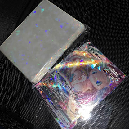 66x91mm Holographic Soft Trading Card Sleeves — Laser Protector for Pokemon, Yu-Gi-Oh & Baseball Cards
