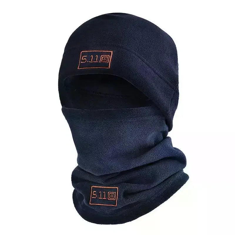 Tactical Fleece Hat & Scarf Set — Thermal Winter Balaclava Face Mask Neck Protector for Sports & Cycling