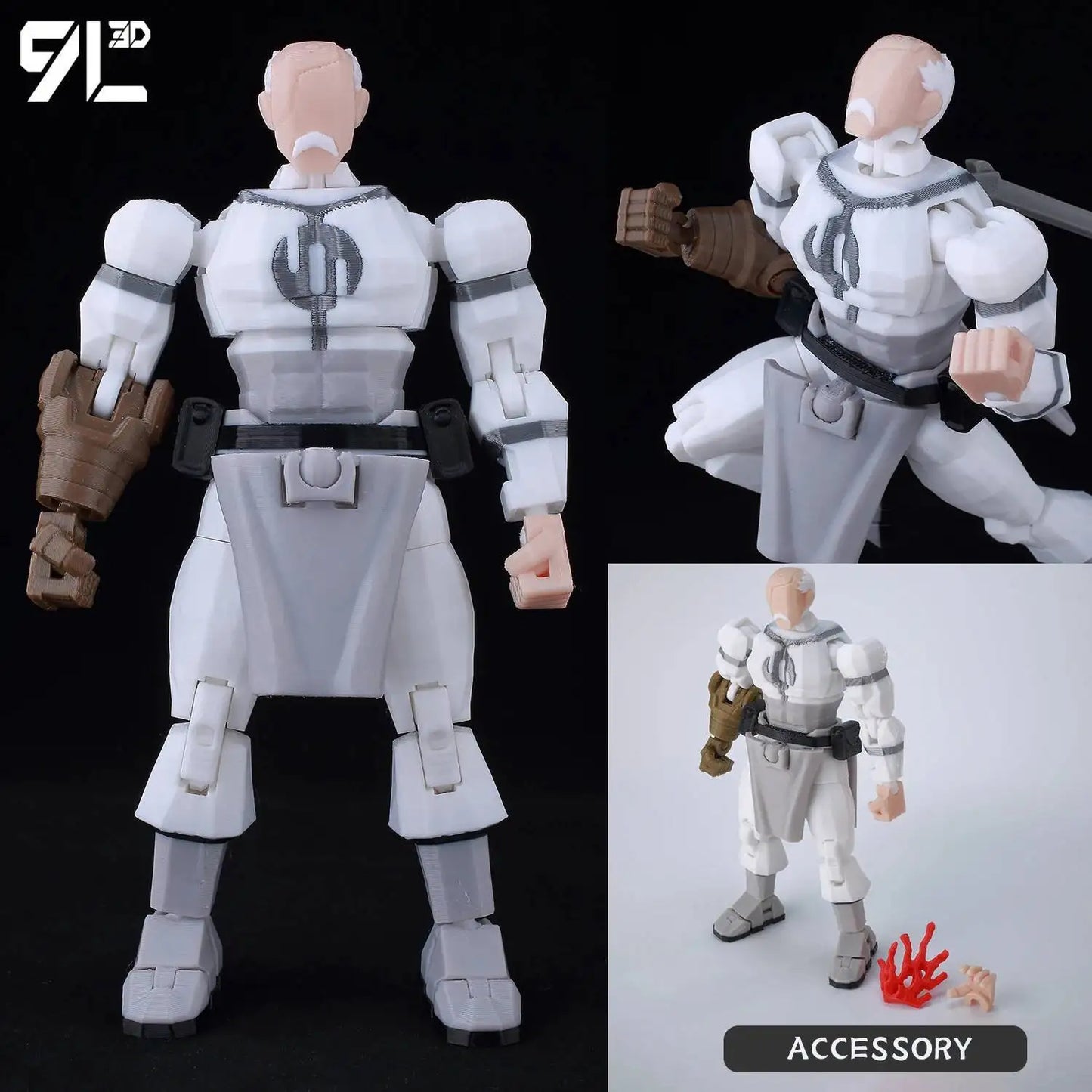 9L3D Lucky 13 Invincible Boy Action Figure – 3D Printed Multi-Jointed Poseable Anime Collectible Model Toy Gift