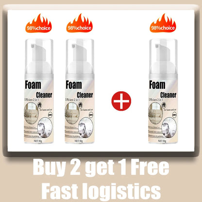 2-in-1 Foaming Car Seat Cleaner – Fast Stain Removal Fabric Cleaning Spray for Auto Seats & Upholstery, No Water Wash Needed