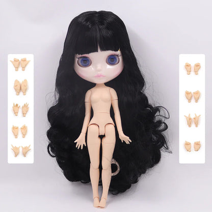 ICY DBS Blythe Doll 1/6 Joint Body 30cm BJD – Shiny Face with Extra Hands, DIY Fashion Doll Gift