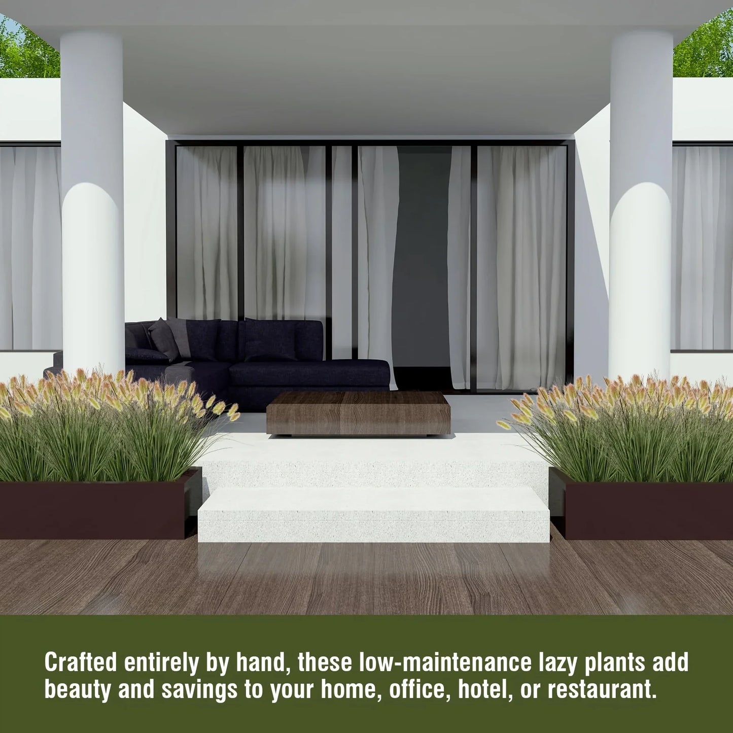 6Pcs Artificial Reed Grass Plants – Decorative Faux Greenery for Home, Living Room & Outdoor Garden Decor Simulation Plants