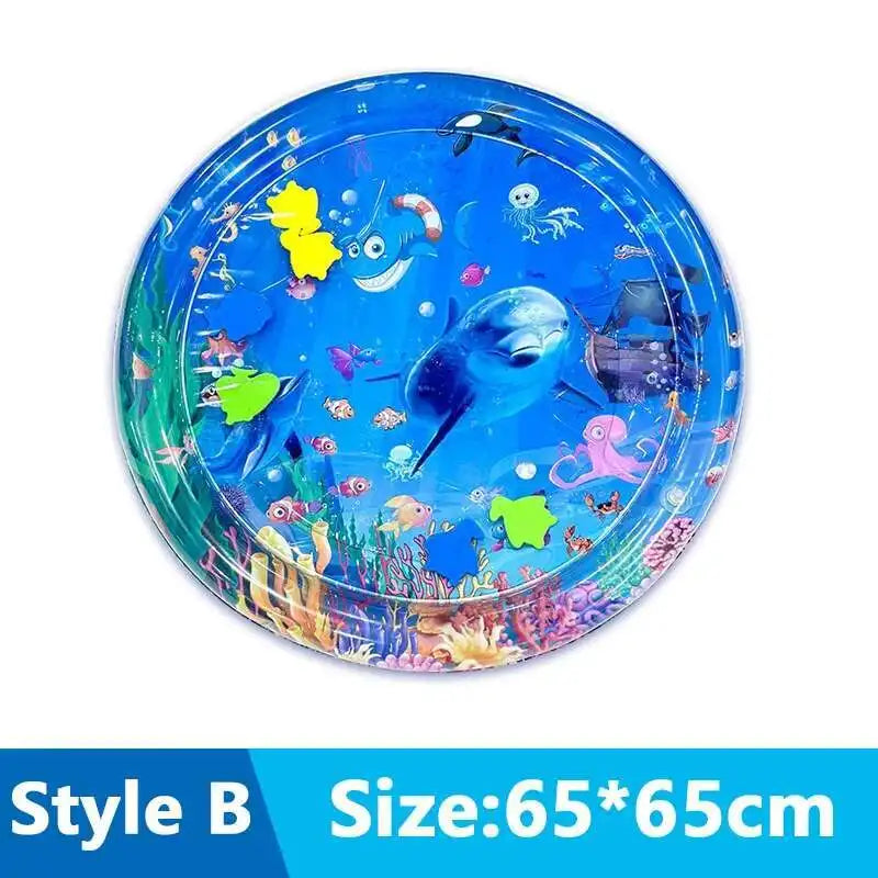 Cats & Dogs Inflatable Water Play Mat — Thickened Sensory Water Bed with Fish for Pet Interactive Fun
