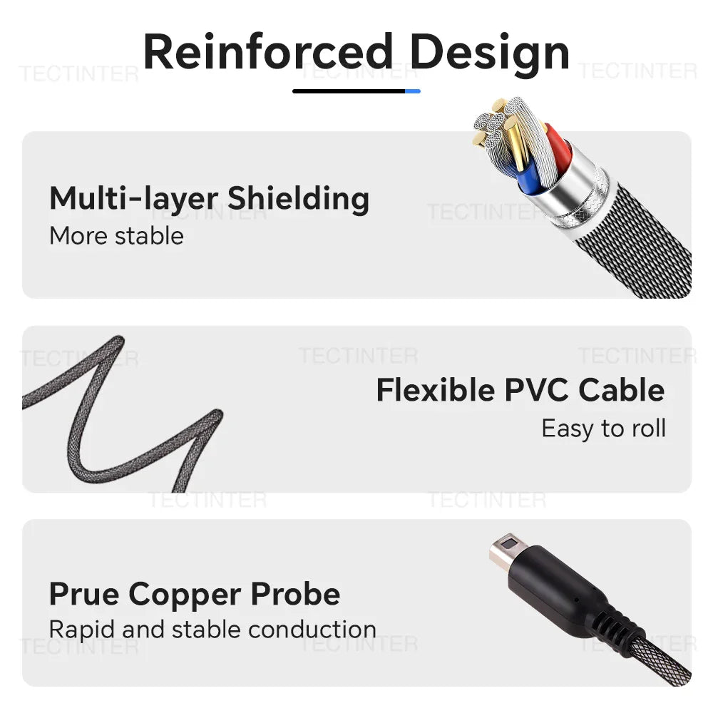 1.5M USB Charging Cable for Nintendo DSi/3DS/2DS/XL/LL – Power Cord Replacement for New 3DS XL, 3DS LL & Game Console Charger