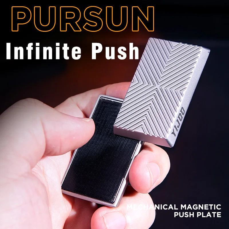 Newest Magnetic Cube Push Slider – Anti-Stress Metal Fidget Slider, DIY Decompression Desk Toy, EDC for Adults and Kids Gifts