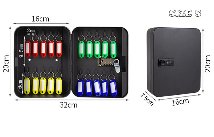 Key Safe Box – Multi-Key Storage Organizer with Password for Spare Car Keys, Home, Office, and Store Use