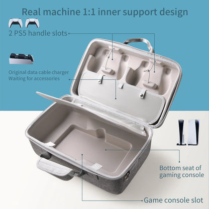 Hard Shell Carrying Case for PS5 – Protective Travel Bag for Console, Base & Accessories