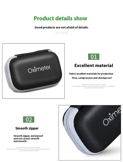 JUSTLANG Oximeter Storage Box – Tool Bag Pouch for Travel Essentials, Protective Kit with Organized Layout