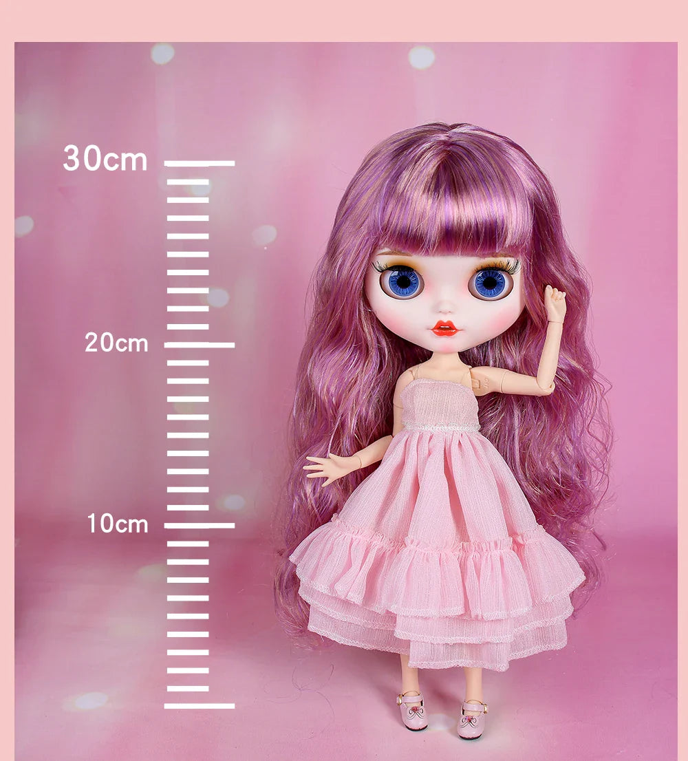 ICY DBS Blyth Doll – 1/6 Joint Body BJD Anime Doll, 30cm White Skin Matte Face Special Combo Toy