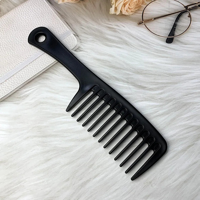 Heat Resistant Hairdressing Comb – Wet Hook Curly Hair Brush with Coarse Wide Spike Teeth, Pro Salon Styling & Dyeing Tool for Women