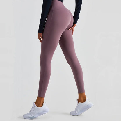 Women’s Lycra Four-Way Stretch Yoga Pants – High Waist Seamless Sports Leggings, T-Line Free Gym Fitness Wear