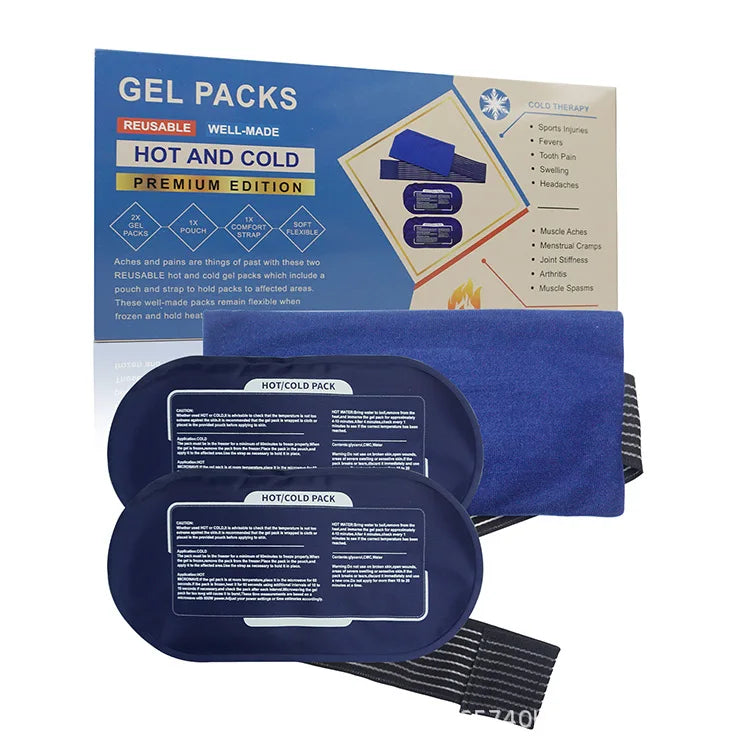 Medvice 2-Pack Reusable Gel Ice & Heat Wraps – Versatile Strap for Injuries, Joint Pain & Muscle Soreness