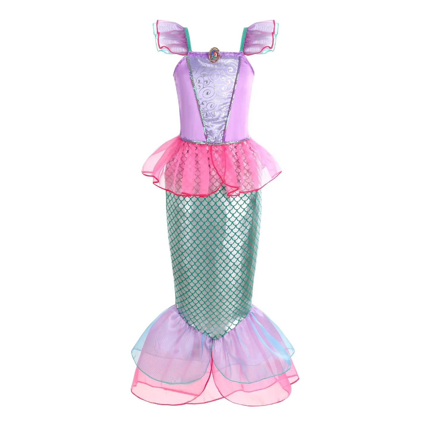 2026 Girls Princess Costume Dress - Elsa, Anna, Snow White, Aurora, Moana, Rapunzel, Mermaid & Belle Carnival Cosplay Party Outfit