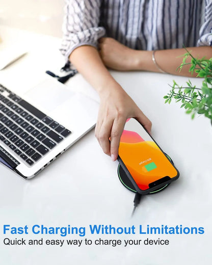 200W Fast Wireless Charger Pad — Induction Charging for iPhone 16/15/14/13/XS Max/Mini/X/XR & Samsung Xiaomi Huawei