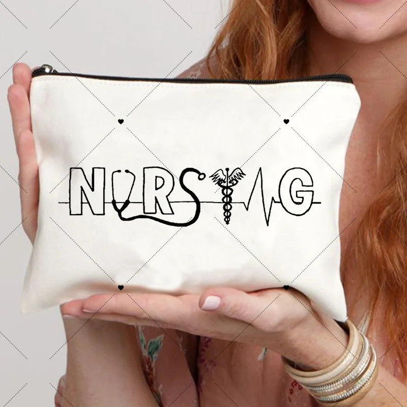 High-Quality Square Pillowcase — Washable Living Room Sofa Cushion Cover with “Thanks to Nurse” Print for Home & Office Decor