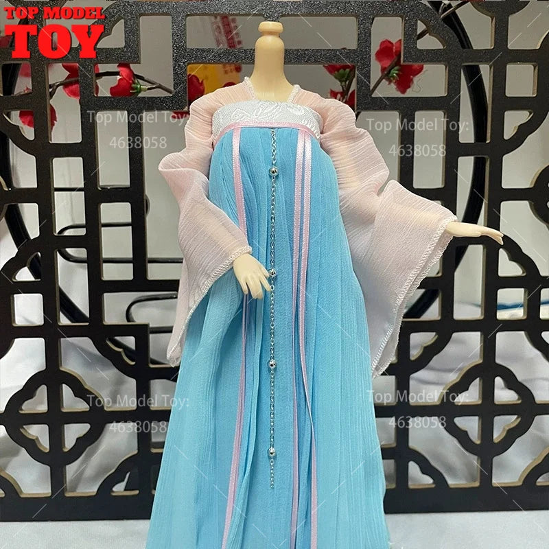 30cm 1/6 Doll Clothes – Style Printed Hanfu Outfit for 12" Female Action Figure Toy