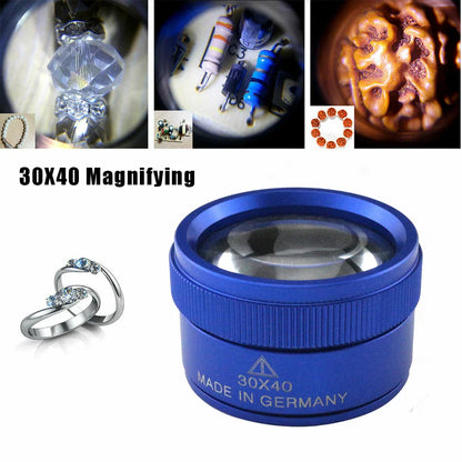 Portable Alloy 40x Magnifier for Jewelry Repair – High-Quality Pearl & Gemstone Precision Tool