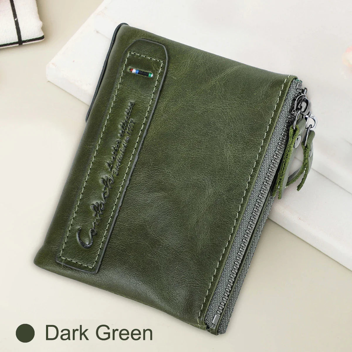 CONTACT'S Genuine Leather Short Wallet for Women — Luxury Designer Card & Coin Holder, Mini Money Clip Wallet with Free Shipping