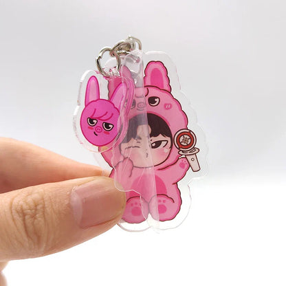 8pcs KPOP Acrylic Keychain Set — Cute Bag Pendants for Fans & Gifts
