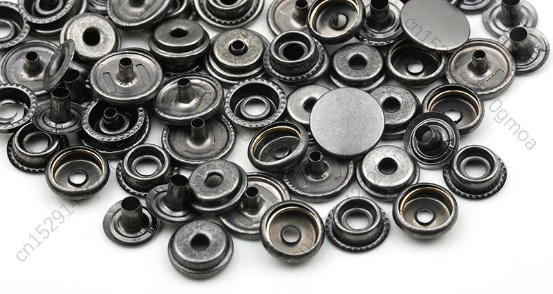 10mm, 12.5mm & 15mm Stainless Steel Snap Fasteners – Sewing Buttons for Clothing, Jackets & Leather Crafts