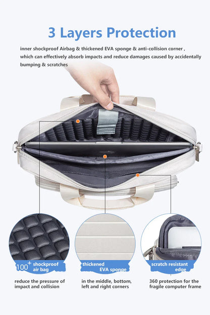 Universal Laptop Shoulder Bag for Men and Women - Fits 13, 14, 15.6 Inch Models Including MacBook Air/Pro and Surface - Compatible with Acer, ASUS, Toshiba