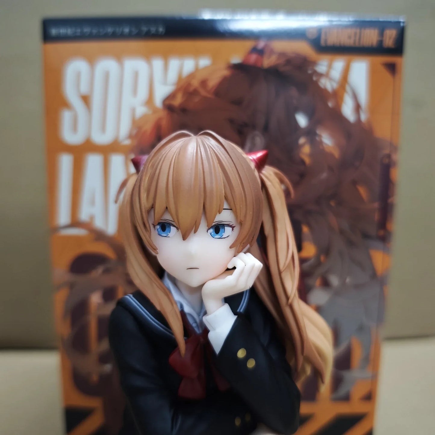 NEON GENESIS EVANGELION Asuka Langley Soryu PVC Figure – Anime College-Style Collectible Doll Toy Gift